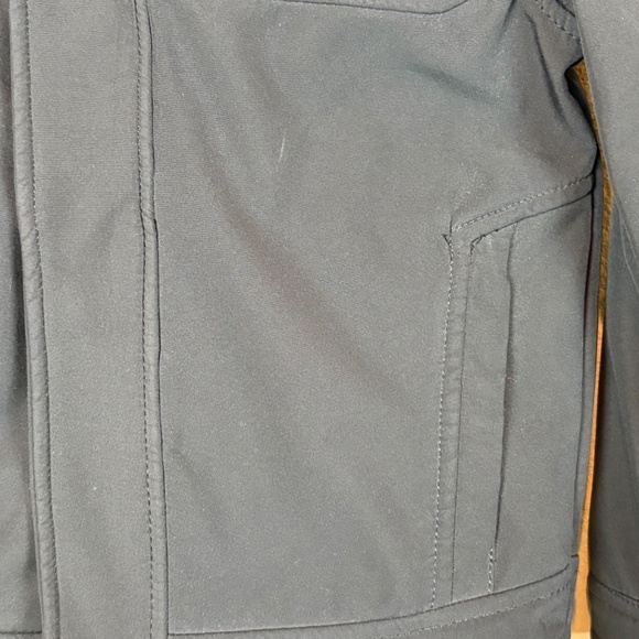 Soft Shell Mixed Media Boys Black Winter Jacket with Zip Off Hood; Size 7 - Picture 10 of 14